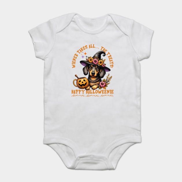Halloween Dachshund Baby Bodysuit by JessArty